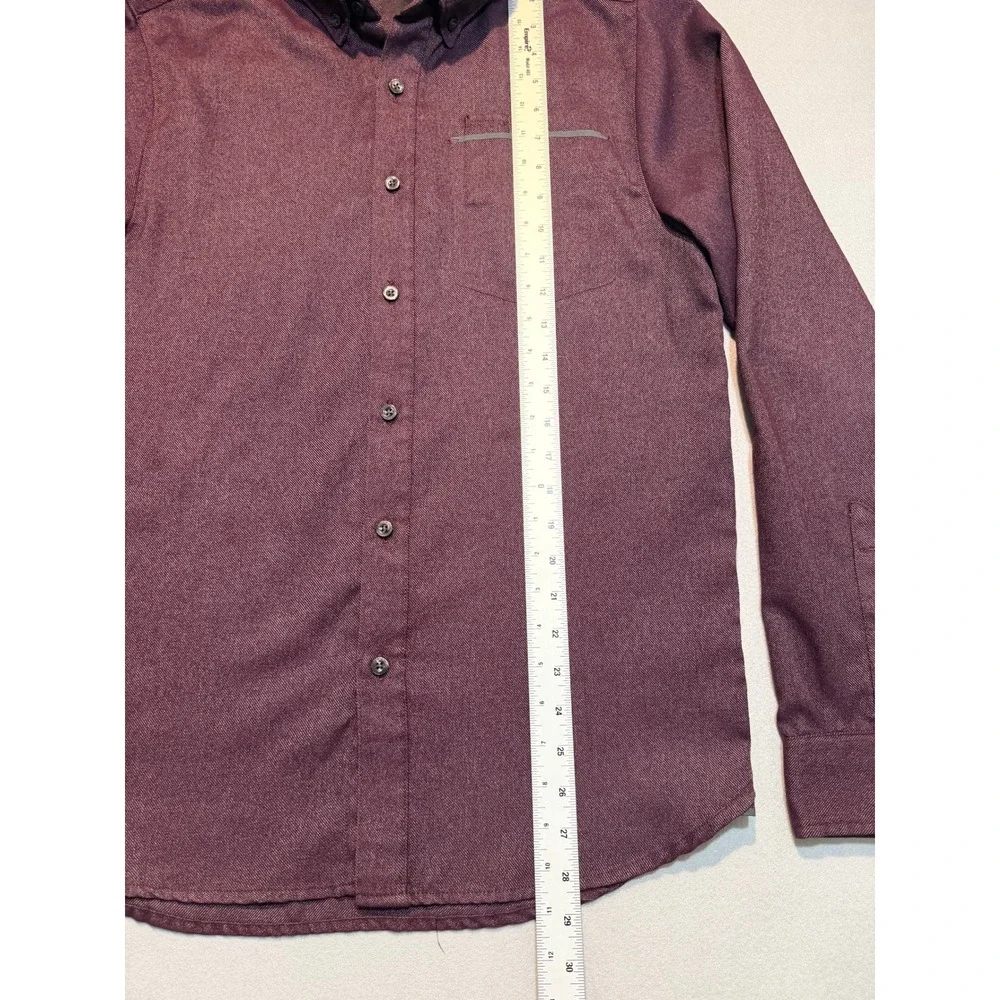 The North Face Mens Button Down Shirt Long Sleeve Maroon Small - Picture 3 of 10